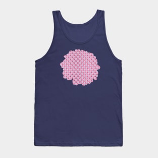 Daisy Floral Pattern Pink Tank Top